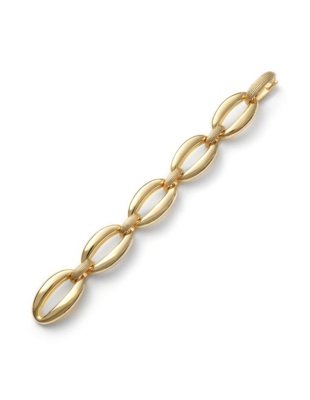 Ovales Kettenarmband aus Vergoldetem Sterlingsilber