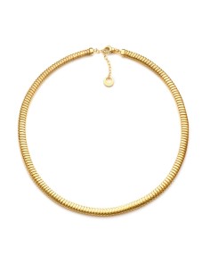 Gold Plated Sterling Silver Tubogas Choker Necklace