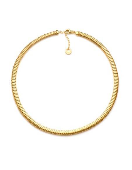 Tubogas Halsband aus Vergoldetem 925er Sterlingsilber