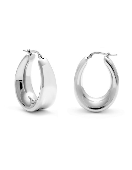 Orecchini Ovali Bold in Argento 925 
