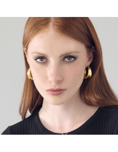 Gold Plated Sterling Silver Bold Oval Hoop...