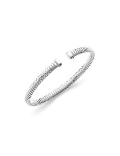 Sterling Silver Tubogas Oval Bangle Bracelet