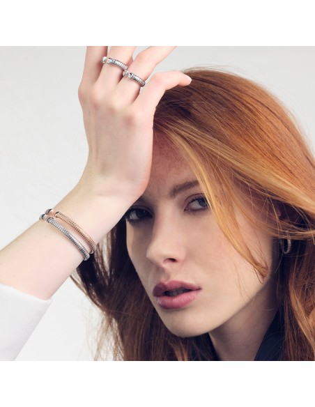 Sterling Silver Tubogas Oval Bangle Bracelet