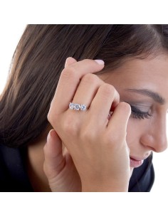 Maxi Trilogy Ring 925 Sterling Silver with Cubic Zirconia 2
