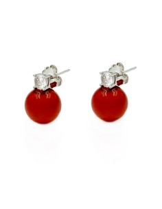 Orecchini Pallina Colorata in Argento 925  2