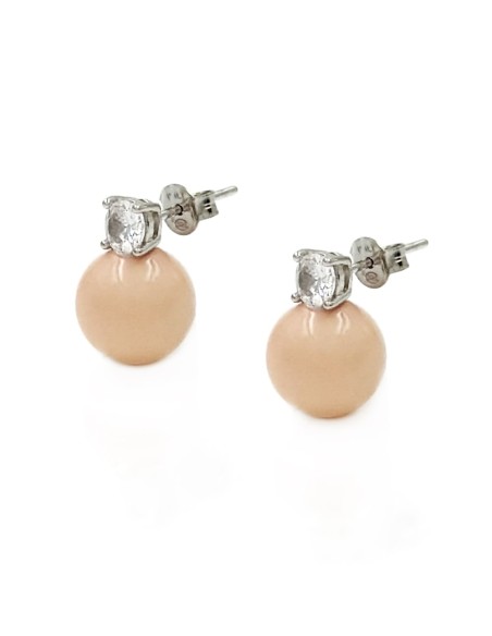 Orecchini Pallina Colorata in Argento 925 
