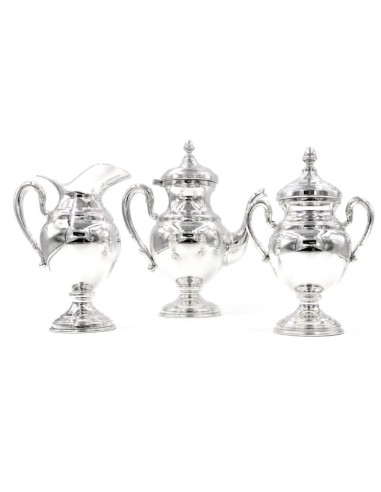 English Style Solid Silver Coffee Set