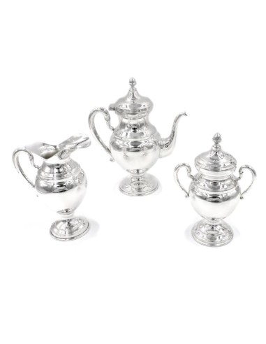 English Style Solid Silver Coffee Set