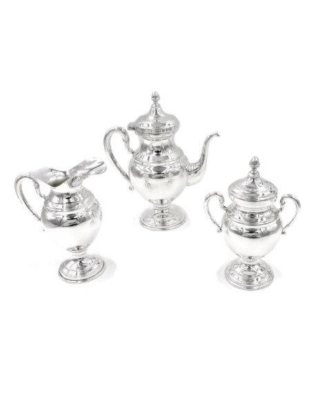 Kaffeeservice aus massivem Silber im englischen Stil
