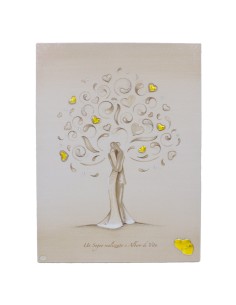 Decorative Painting of the Newlyweds Tree of Life with...