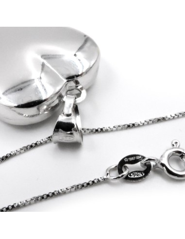 925 Sterling Silver Necklace with Heart Picture...