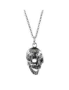 925 Sterling Silver Calavera Pendant Necklace