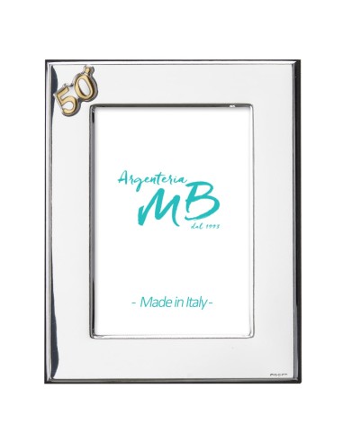 50th Wedding Anniversary Photo Frame with Personalized Engraving