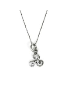 Halskette mit Triskele-Anhänger aus 925er Sterlingsilber