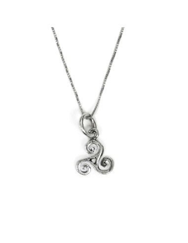 Halskette mit Triskele-Anhänger aus 925er Sterlingsilber