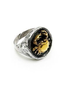 Hammered Sterling Silver Chevalier Crab Ring