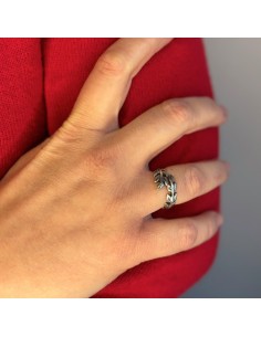 Anello Corona di Alloro in Argento 925  2