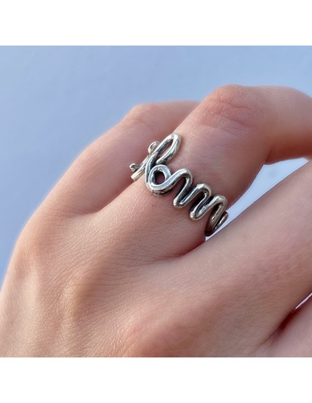 925 Sterling Silver Rome Love Ring