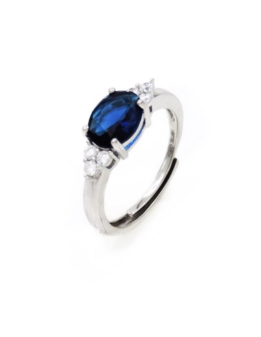 925er Sterlingsilber Ring mit Großem Ovalen Stein