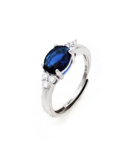 925 Sterling Silver Ring with Large Oval Stone