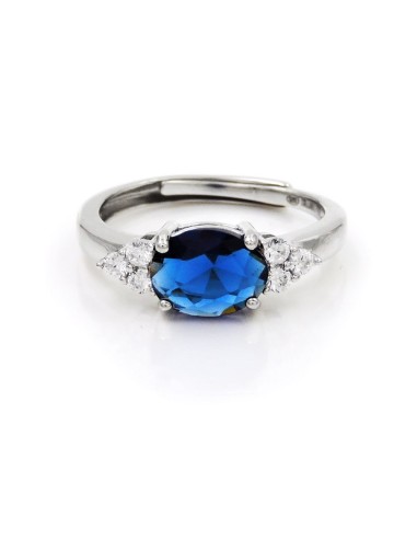 Anello in Argento 925 con Pietra Ovale Grande