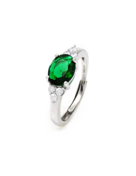 925 Sterling Silver Ring with Large Oval Stone