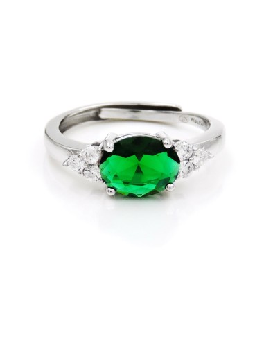 925er Sterlingsilber Ring mit Großem Ovalen Stein