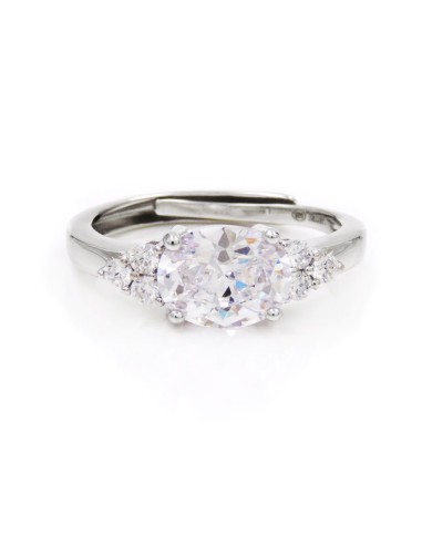 925 Sterling Silver Ring with Large Oval Stone