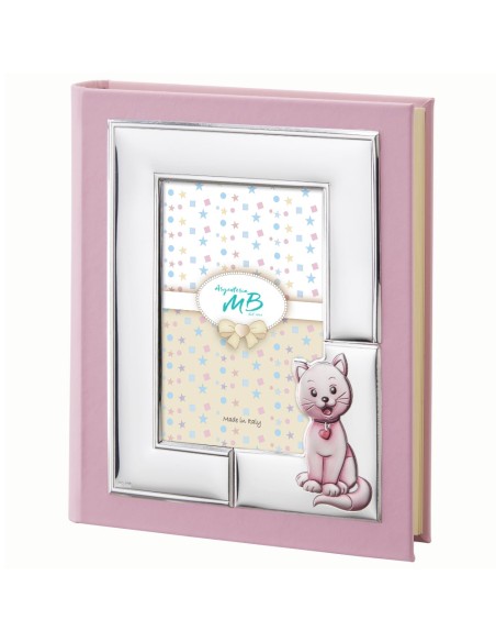 Customizable Pink Cat Photo Album for Baby Girl