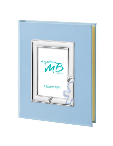 Baby Junge Geburt Fotoalbum Blau Personalisierbar mit Namensgravur