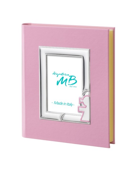 Rosa Geburtsfotoalbum für Babymädchen Individualisierbar mit Namensgravur