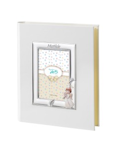 White Photo Album with Angel for Birth or Baptism 2