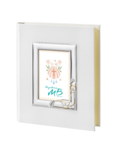 Customizable White Photo Album for Christening