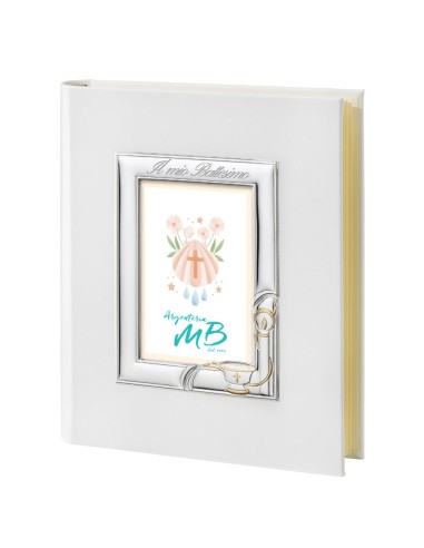 Personalisierbares Weißes Fotoalbum zur Taufe