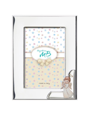 Customizable Birth Photo Frame with Enamelled Angel