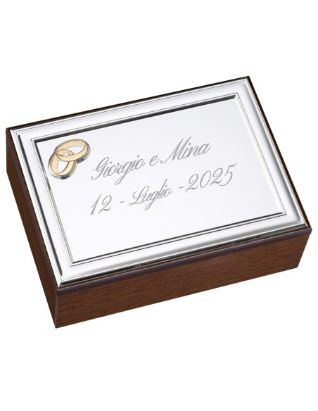 Wedding Jewelry Box Customizable with Engraving
