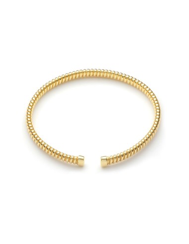 Gold Plated Sterling Silver Tubogas Oval Bangle...