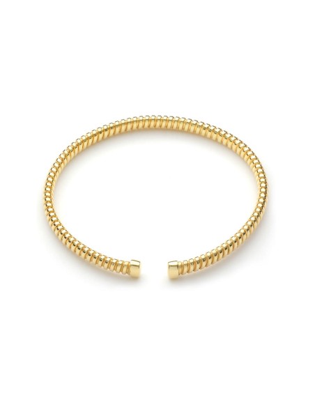 Bracciale Bangle Ovale Tubogas in Argento Dorato