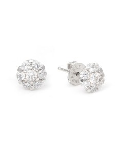 Stud Earrings with Flower Pavé