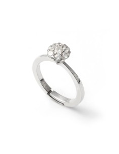 Anello Fiore Pavé in Argento 925 Unoaerre