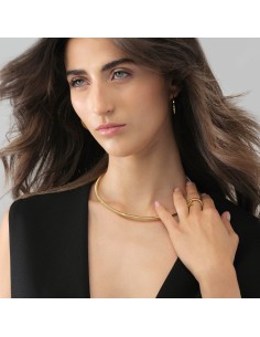 Golden Nail Necklace Semi Rigid Choker 2