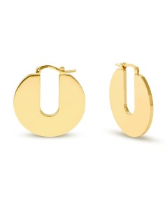 Flache Runde Ohrringe Dynamic Gold
