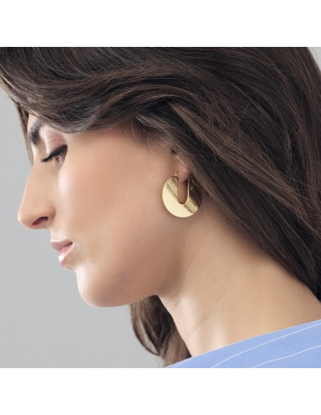 Flache Runde Ohrringe Dynamic Gold