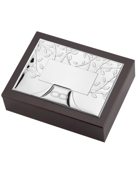Schmuckkästchen zur Hochzeit mit Lebensbaum und Personalisierbarer Plakette
