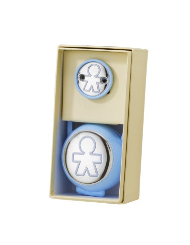 Porta Ciucciotto con Box Azzurro Boy Personalizzato Incisione del Nome