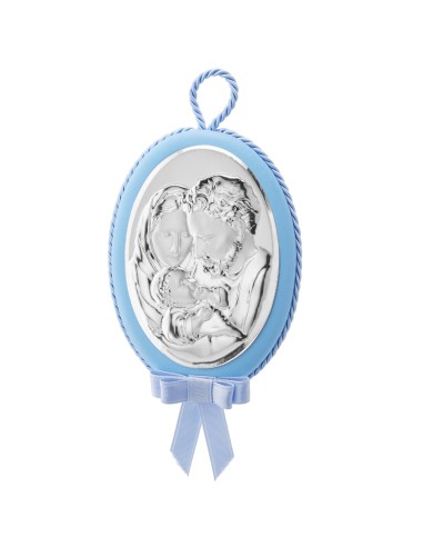 Customizable Crib Medallion with Holy Family