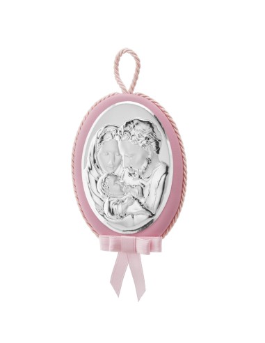 Customizable Crib Medallion with Holy Family