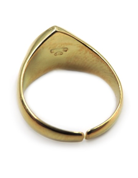 Anello Cuore Personalizzabile in Argento Placcato Oro