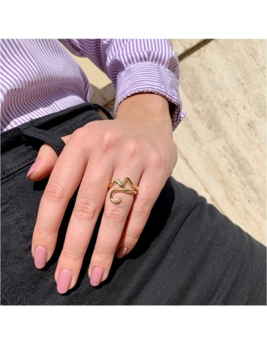 Gold  Plated Sterling Silver Gulf of Naples Ring 