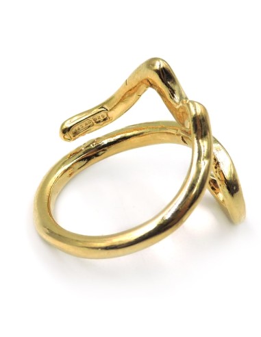 Anello Golfo di Napoli in Argento Placcato Oro